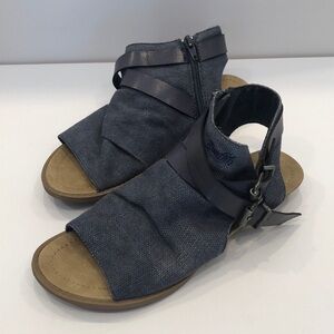 Blowfish Denim sandals with buckle straps size 7